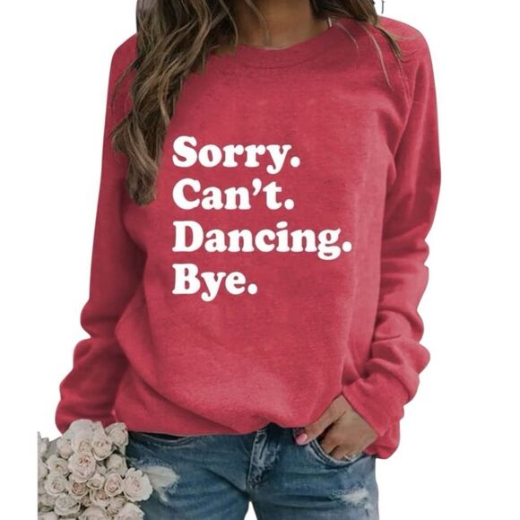 Dance Red Graphic Sweatshirt. Size Large. - Picture 1 of 6